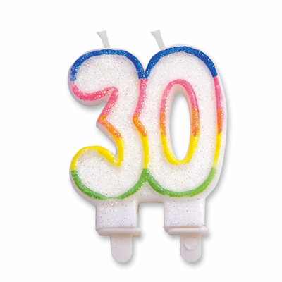 30 ANNI CANDELINA CM.8,5 SWEET BIGPARTY