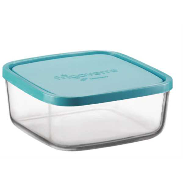 CONTENITORE IN VETRO ERMETICO QUADRATO FRIGOVERRE CM.19x19 BORMIOLI
