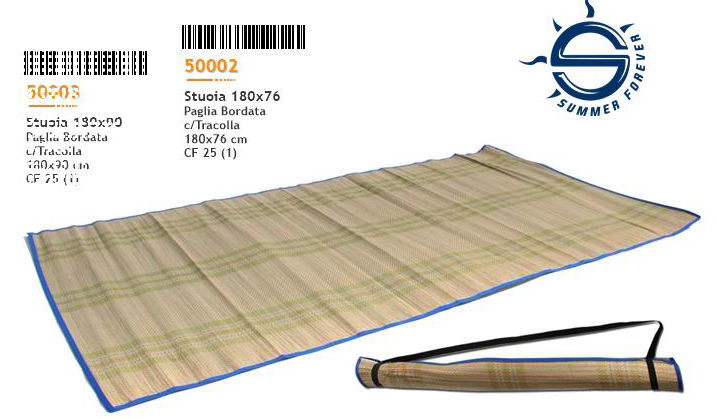 STUOIA CM.180x76 PAGLIA CLASSICA CON TRACOLLA 50002