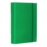 CARTELLA IN CARTONCINO CON ELASTICO LARGO CM.25x35 DORSO 3 VERDE NIKOFFICE