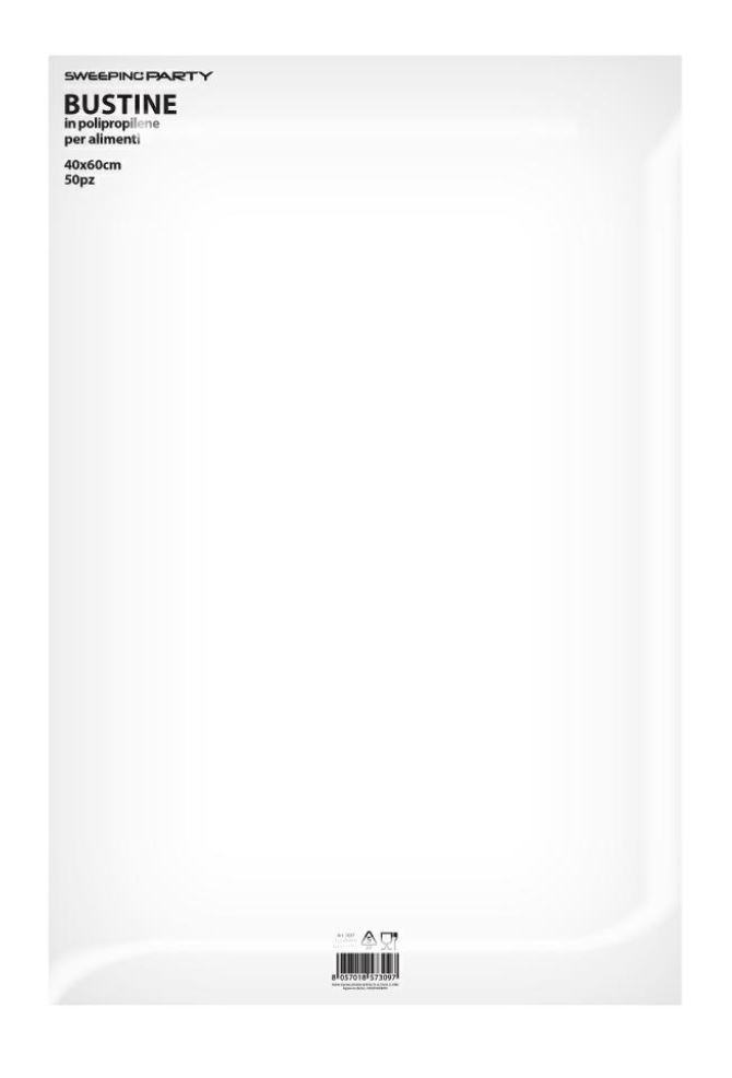 BUSTINE IN PPL NEUTRO CRYSTAL CM.35x50 conf .da 50PZ. ANCHE x ALIMENTI SWEEPING
