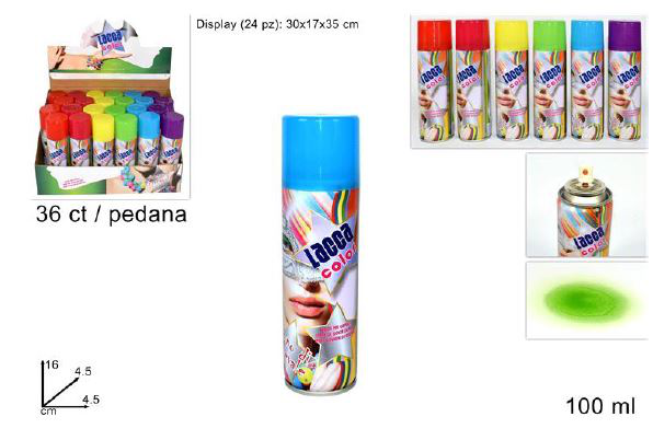 ACCESSORI TESTA SPRAY CAPELLI COLOR BOMBOLETTA 100ML.