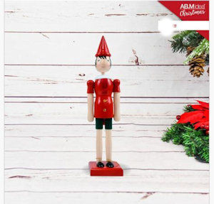 PERS. PINOCCHIO IN LEGNO SU BASE CM.H.25 IDEA'S