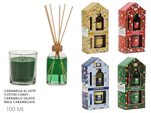 PROFUMATORE PER AMBIENTE 100ML. CON CANDELA IN BICCHIERINO 535559 GENERAL