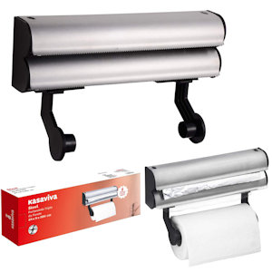 PORTAROTOLO DA MURO 3 POSTI STEEL CM.34x9xH.30 KASAVIVA