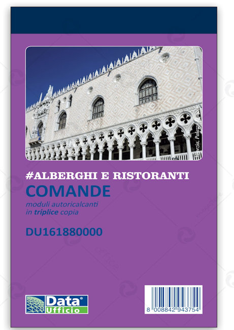 RISTORAZIONE BLOCCO COMANDE CM.10x17 3 COPIE DATA UFFICIO PEZZI 5