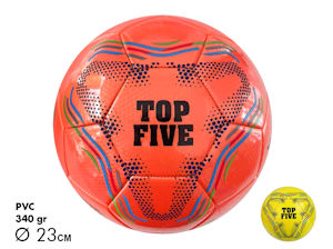 PALLONE CALCIO CUOIO TOP FIVE XBALL N.5 SGONFIO 320gr. MAZ.