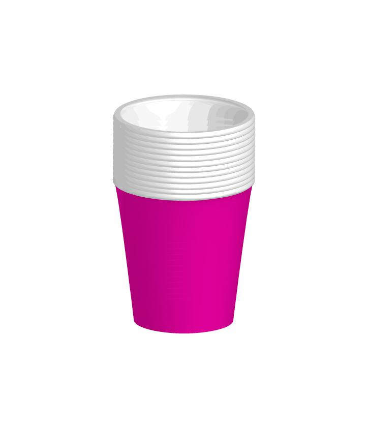 BIO IN CARTA BICCHIERI 180cc. FUXIA CONF.12PZ.