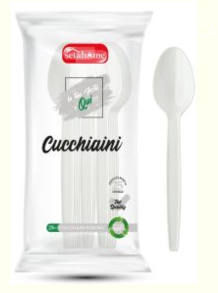 POSATE IN PLASTICA CUCCHIAINO CONF.25PZ. BIANCO SETABLU