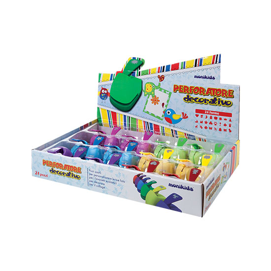 PERFORATORE FUSTELLA 16mm KIT DA 24 SOGGETTI ASSORTITI NIKOFFICE