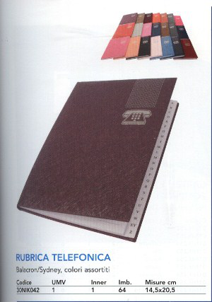RUBRICA ALFABETICA SIDNEY A5 NIKOFFICE