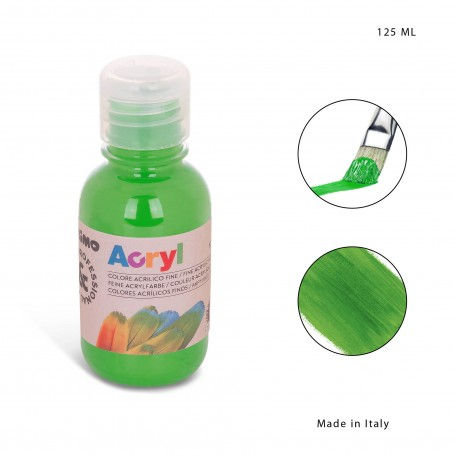 TEMPERA ACRILICA IN FLACONE DA 125ML. VERDE CHIARO PRIMO