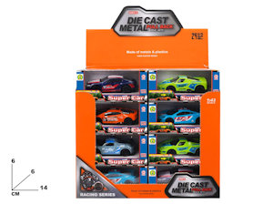 AUTO MODELLINO 1:43 ASSORTIMENTO RACING SERIES IN METALLO MAZ
