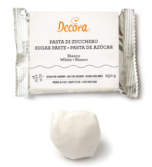 PASTA DI ZUCCHERO 250G. BIANCA NO E171 DECORA