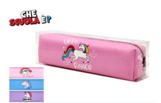 BUSTINA 1 ZIP TOMBOLINO CM.21x7 UNICORNO EOLD.