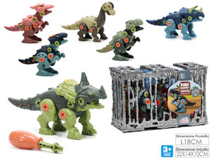 ANIMALI IN BOX GABBIA DINOSAURI SVITA E AVVITA 104635 GENERAL