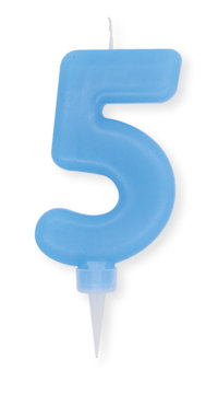 CANDELINA CERA PLUMP CM.10 CELESTE N.5 BIGPARTY