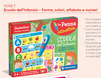 SAPIENTINO PENNA INTERATTIVA SCUOLA DELL'INFANZIA FORM 4-6 ANNI 16748 CLEMENTONI