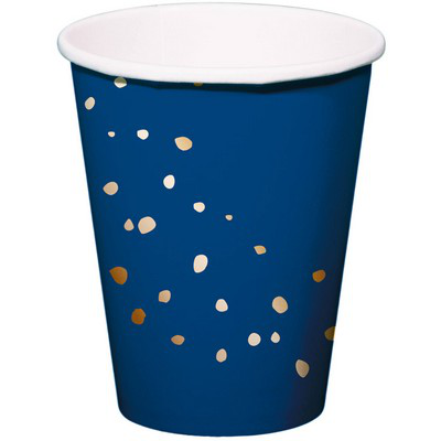 BUON COMPLEANNO HAPPY BLU BICCHIERI 350CC. CONF.8PZ. BIGIEMME
