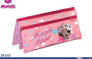 MINNIE ASTUCCIO IN TESSUTO PORTATUTTO 3 CERNIERE CM.21x10 EOLD.