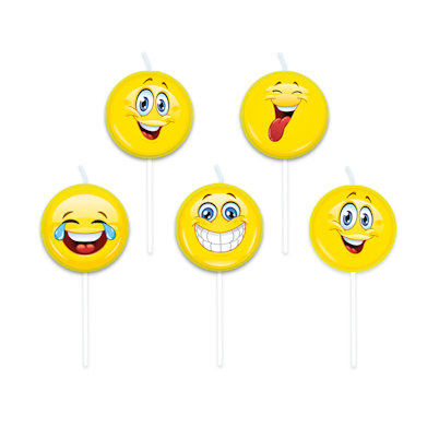 EMOTICONS CANDELINE CM.8 CONF. 5PZ. BIGPARTY
