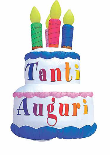 MAXI GONFIABILE PARTY TORTA ALTEZZA 2,10 MT.