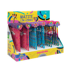 MATITA CON GOMMA FANTASIA CANDY LOVE NIKOFFICE PEZZI 42