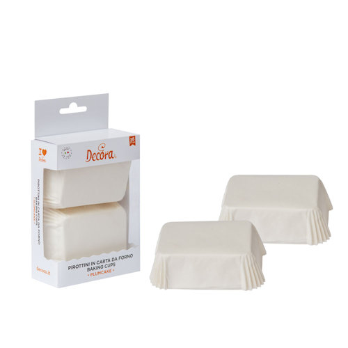 PIROTTINI PLUMCAKE CM.80x50x32 BIANCO CONF.36PZ. DECORA