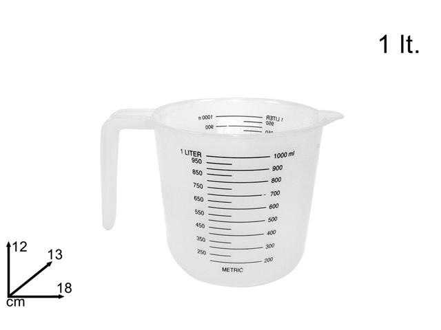 CARAFFA IN PLASTICA GRADUATA DA 1 lt. DUESSE