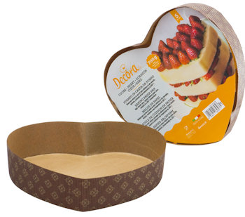STAMPO CUORE IN CARTA DA FORNO SET. 5PZ. D.22 H.5 CM. 700GR. DECORA