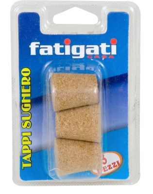 TAPPO IN SUGHERO CONF.3PZ. SU BLISTER FATIGATI