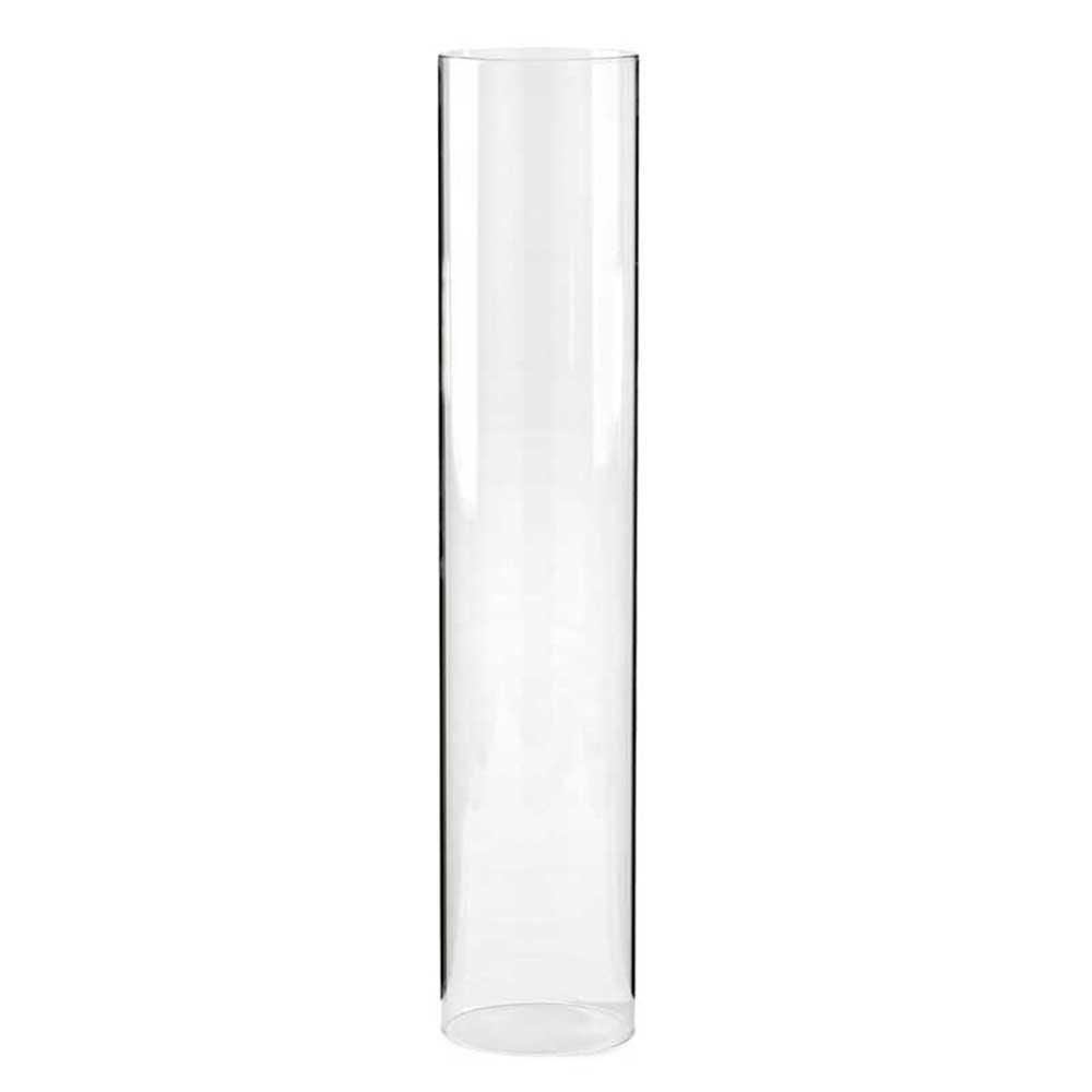 VASO IN VETRO CILINDRO LISCIO CM.H.60xD.12 DOPPIO FORO SENZA FONDO C.V.