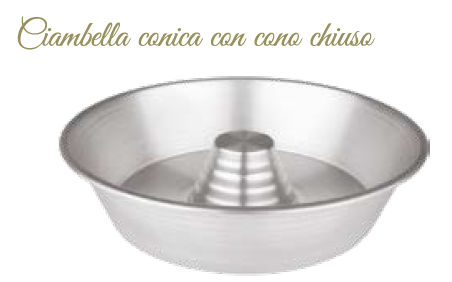 CIAMBELLA CONICA CON CONO CHIUSO ALLUMINIO CM.26 OLD POT