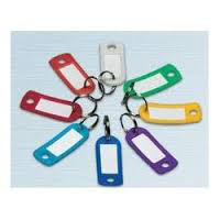 PORTACHIAVI IN PLASTICA CON ANELLO NIKOFFICE PEZZI 50