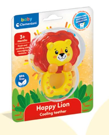 DENTIZIONE MASSAGGIA GENGIVE DA FRIGO HAPPY LION IN BLISTER 3+ MESI 17610 CLEME