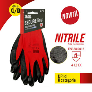 GUANTI MULTIUSO DA LAVORO CON FINITURA IN NITRILE SECUR GRIP TAGLIA XL/10 IRGE