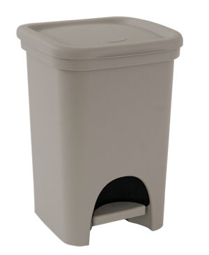 SPAZZATURA PATTUMIERA CON PEDALE 6LT. COLORS TORTORA CM.20x21,5x28,5 BELLI E FOR