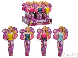 BAMBOLA SWEET GIRLS CM.H.26 IN CONO DI CARTONE 717902 GENERAL