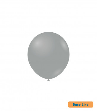 PALLONCINI DECO LINE PROFES. PASTELLO 5 POLLICI CM.13 CONF.100PZ. GRIGIO ANT 215