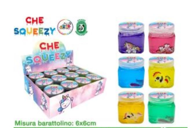 GIOCO SLIME UNICORNI IN BARATTOLO 140GR. EOLD. PEZZI 12