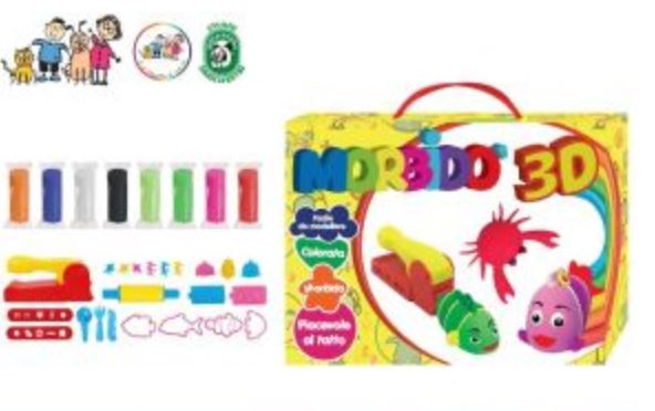 PLASTILINA MORBIDO' SERIE 3D CON FORMINE ANIMALI MARINI EOLD.