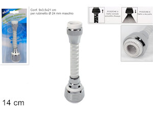 ROMPIGETTO ACQUA PER RUBINETTO CON MISCELATORE LUNGO CM.14 DUESSE
