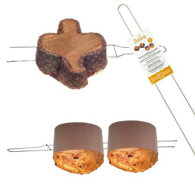 CUCINA DOLCI SPILLONE INOX PER PANETTONE E COLOMBE CM.50 DECORA