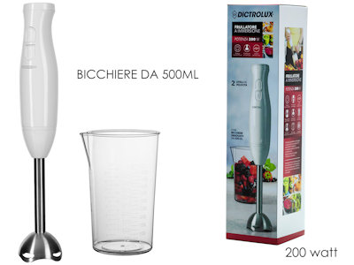FRULLATORE A IMMERSIONE 200W 1 VELOCITA' CON BICCHIERE 500ML. 875803 DICTROLUX