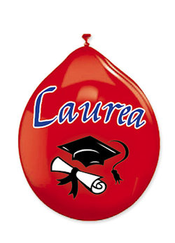 FESTA LAUREA PALLONCINI 10 POLLICI  CM.26 CONF.20PZ. BIGPARTY