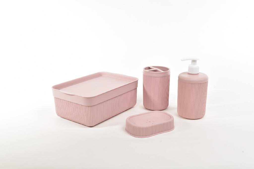 BAGNO SET 5 PZ. PLASTICA  579518A ROSA 27372 MERCURY
