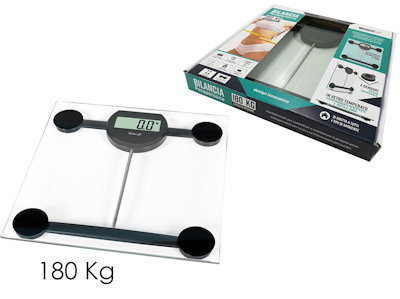 BILANCIA PESA PERSONA 180kg DIGITALE NERA 738102 GENERAL