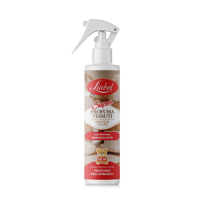 DEODORANTE PER ARMADIO O TESSUTI LIABEL FLACONE SPRAY 250ML. PROFUMO DI PULITO L