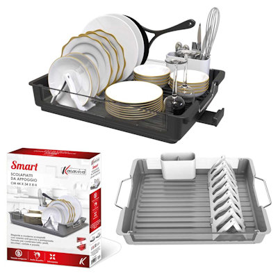 SCOLAPIATTI IN PLASTICA SMART CM.44x34xH.8 KASAVIVA