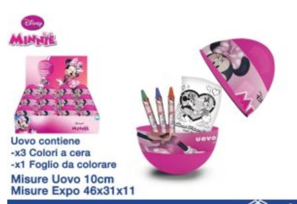 KIT DISEGNO IN OVETTO SORPRESA CM.10 PERSONAGGIO MINNIE EOLD.